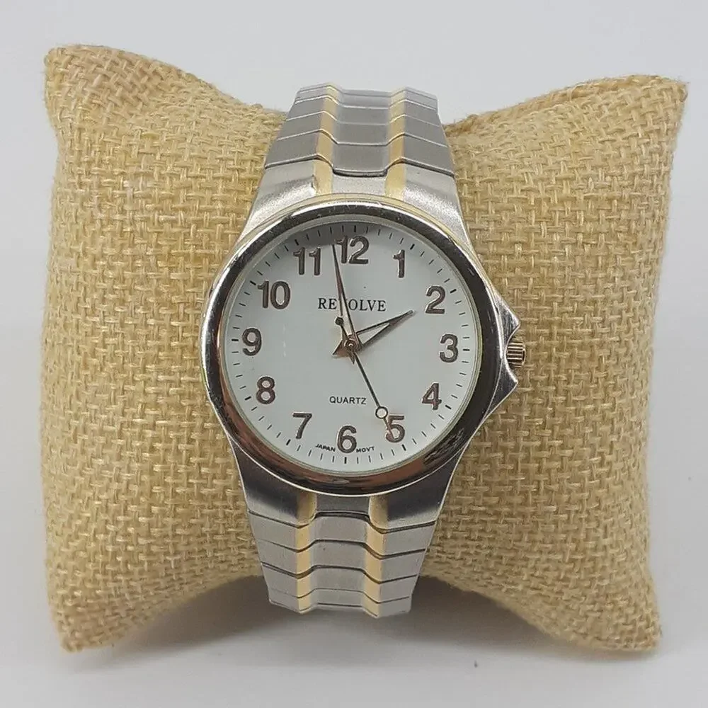 Revolve Quartz Men's Watch White Dial Japan Movt Wristwatch